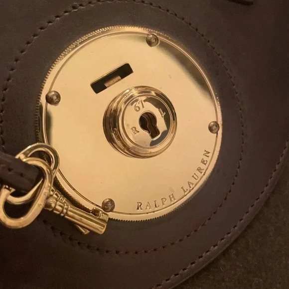 Ralph Lauren Collection Ricky 33 Bag Wool Leather Runway 2005 Satchel Purse - Picture 9 of 11